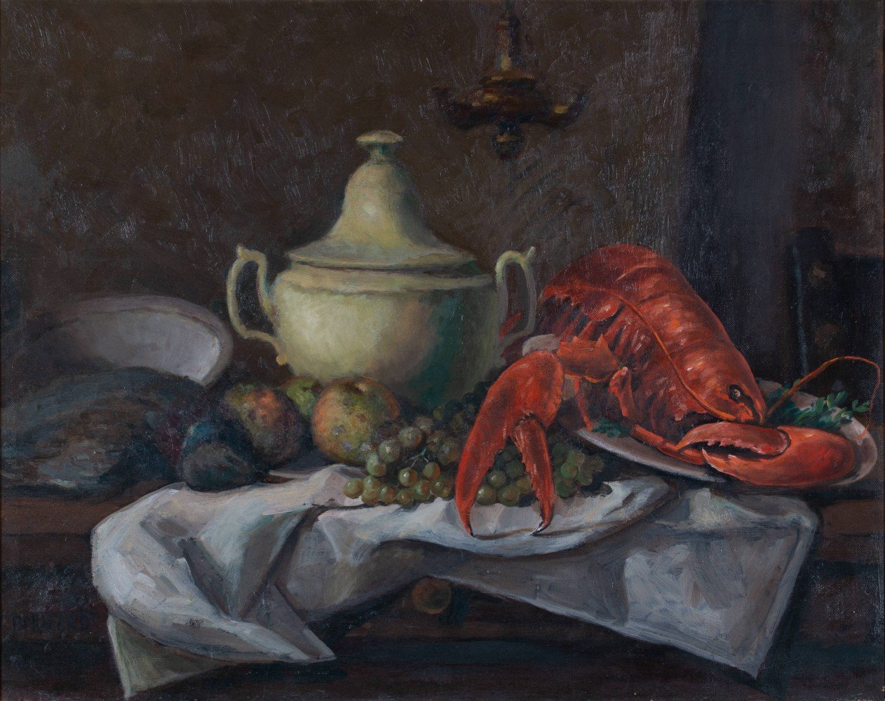 Attributed to Francois Bernard, Still Life with Lobster