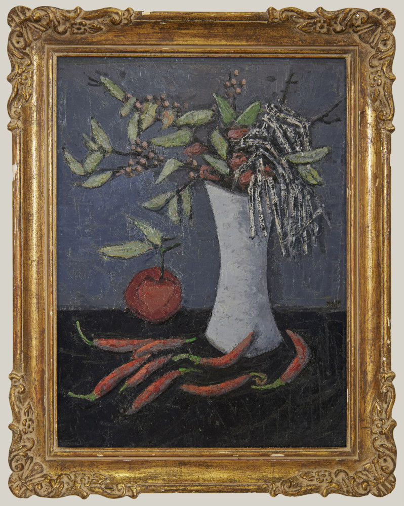 Still Life with Chilies by Hubertus Johannes (Ber) Mengels
