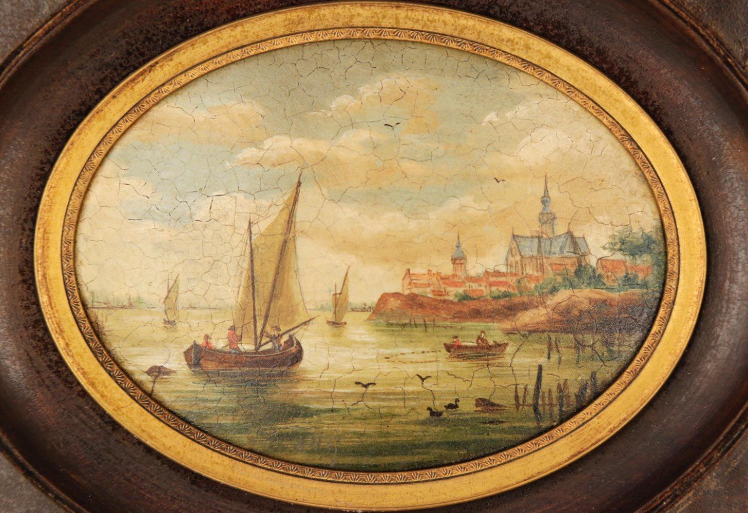 A Pair of Miniature English or Continental Decorative Paintings
