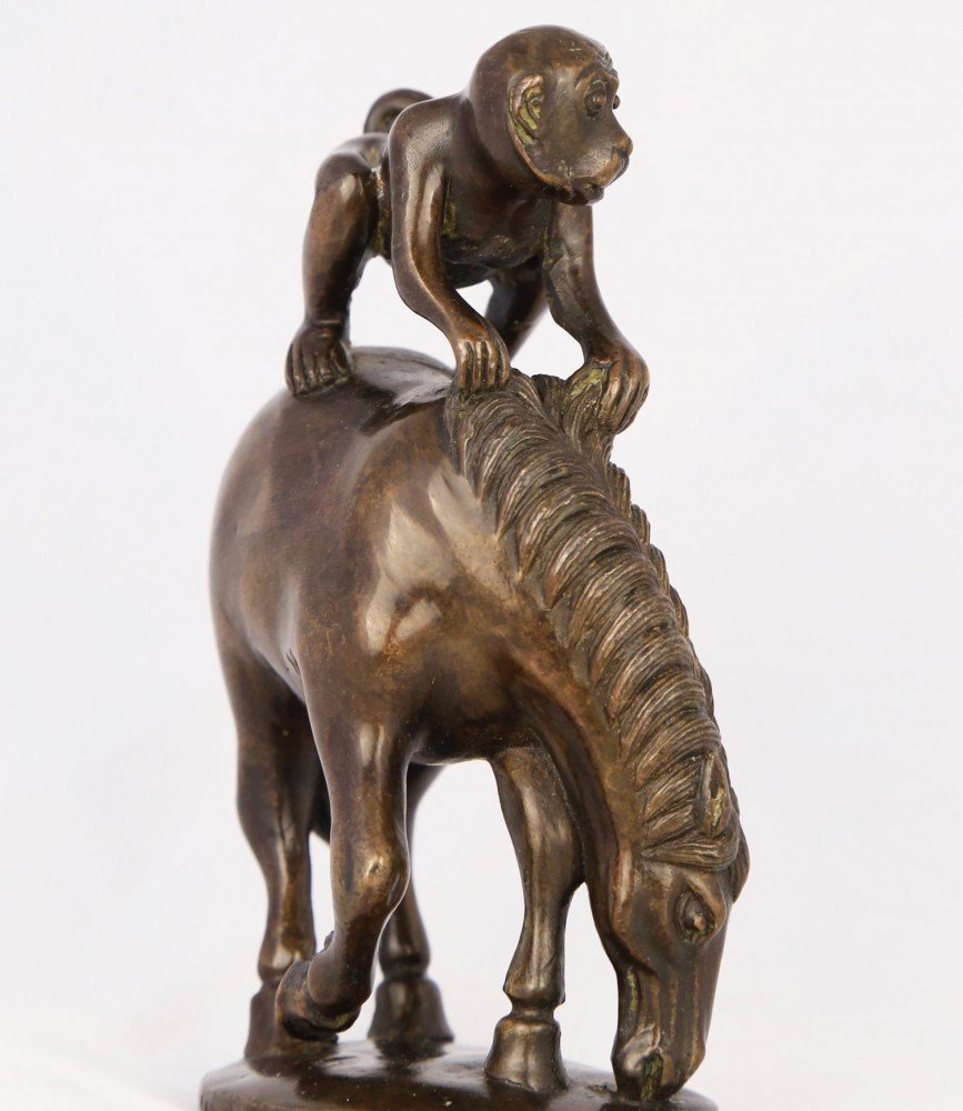 Bronze with Brown Patination Sculpture: 