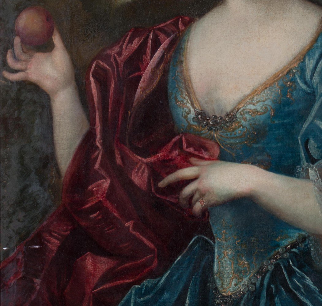 Continental Portrait of Woman with Apple