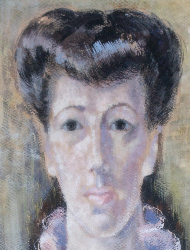 Hazel Anne Ware - Portrait of Woman with Ruffle Blouse