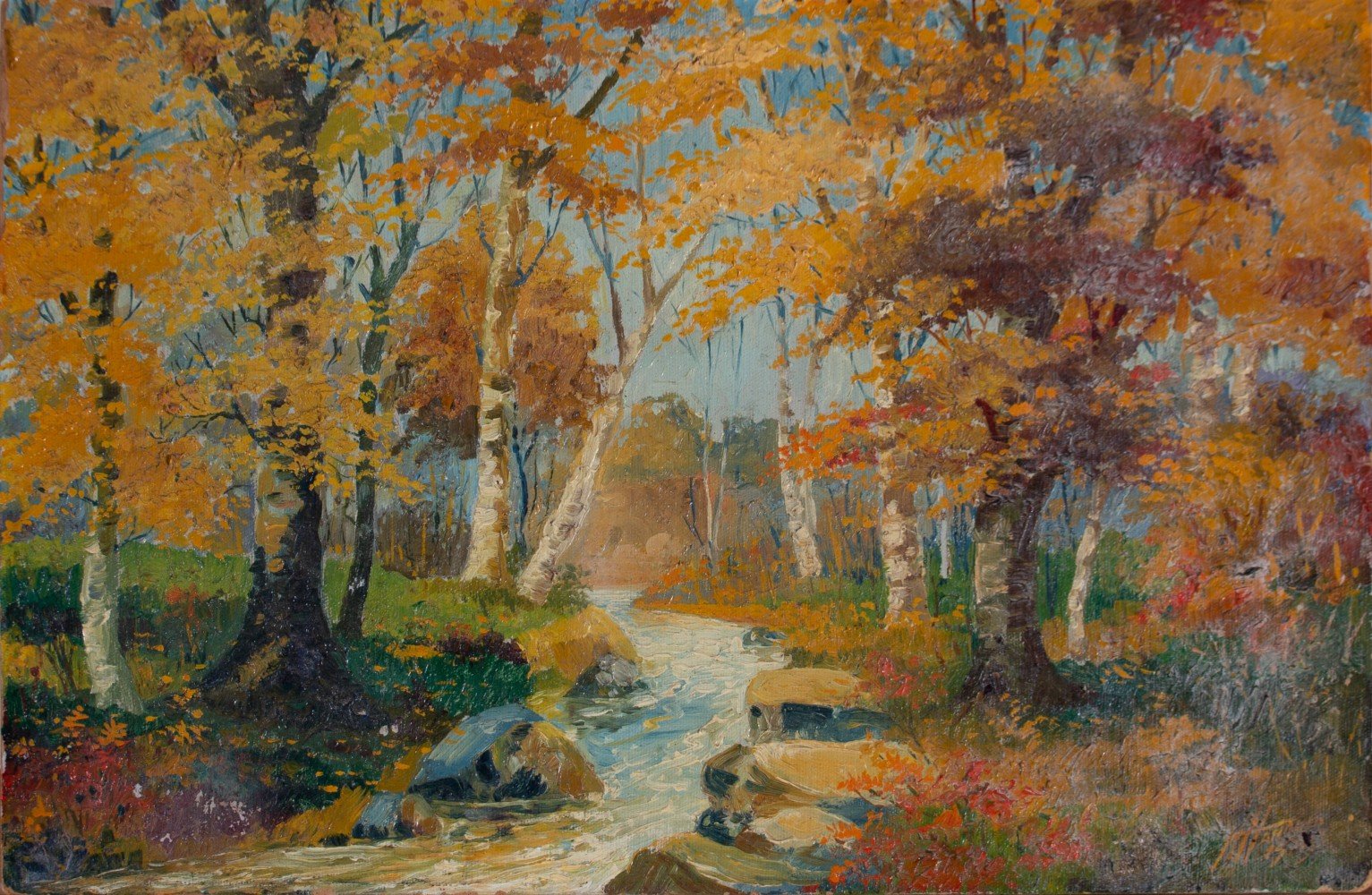 Early 20th Century American School, Wooded Landscape