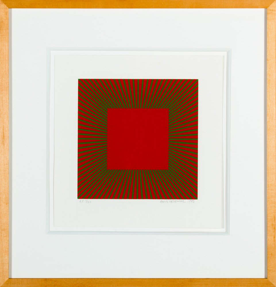 Red with Green by Richard Anuszkiewicz