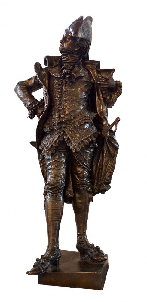 Figurative Bronze with Brown Patination Sculpture: 