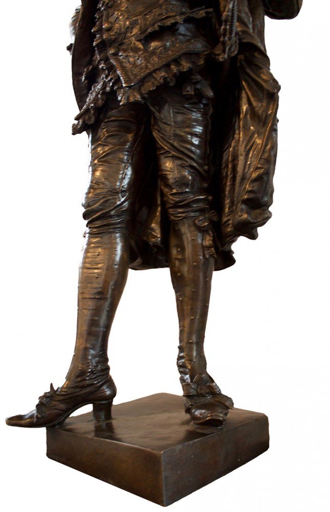 Figurative Bronze with Brown Patination Sculpture: 