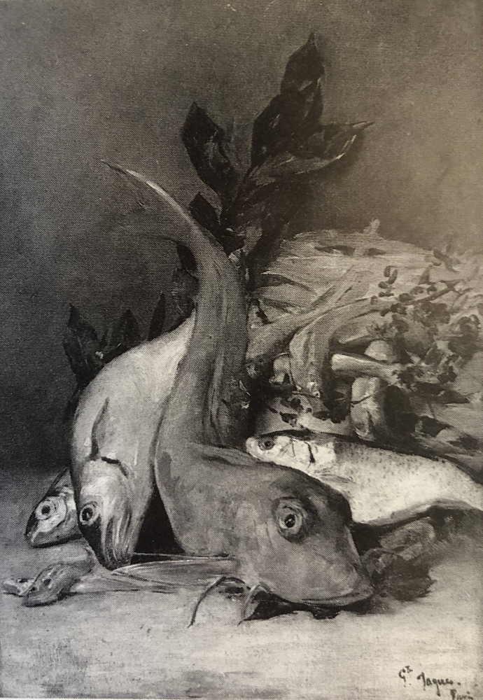 Still Life of Fish by Charles-Émile Jacque
