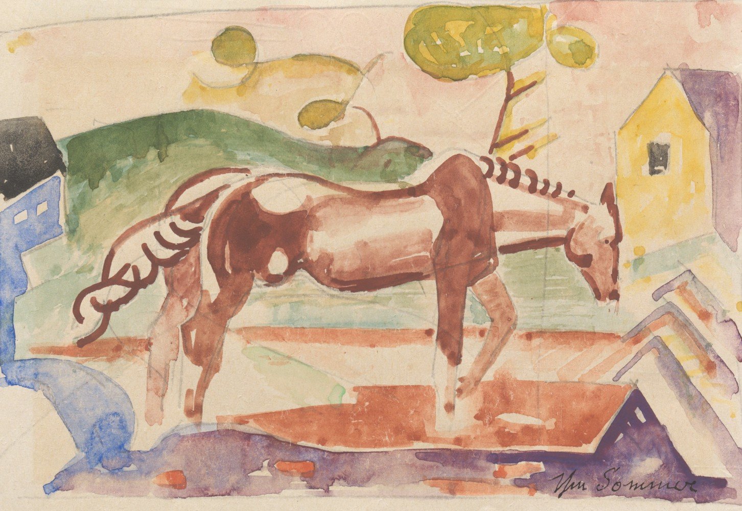 Horse in a Field by William Sommer