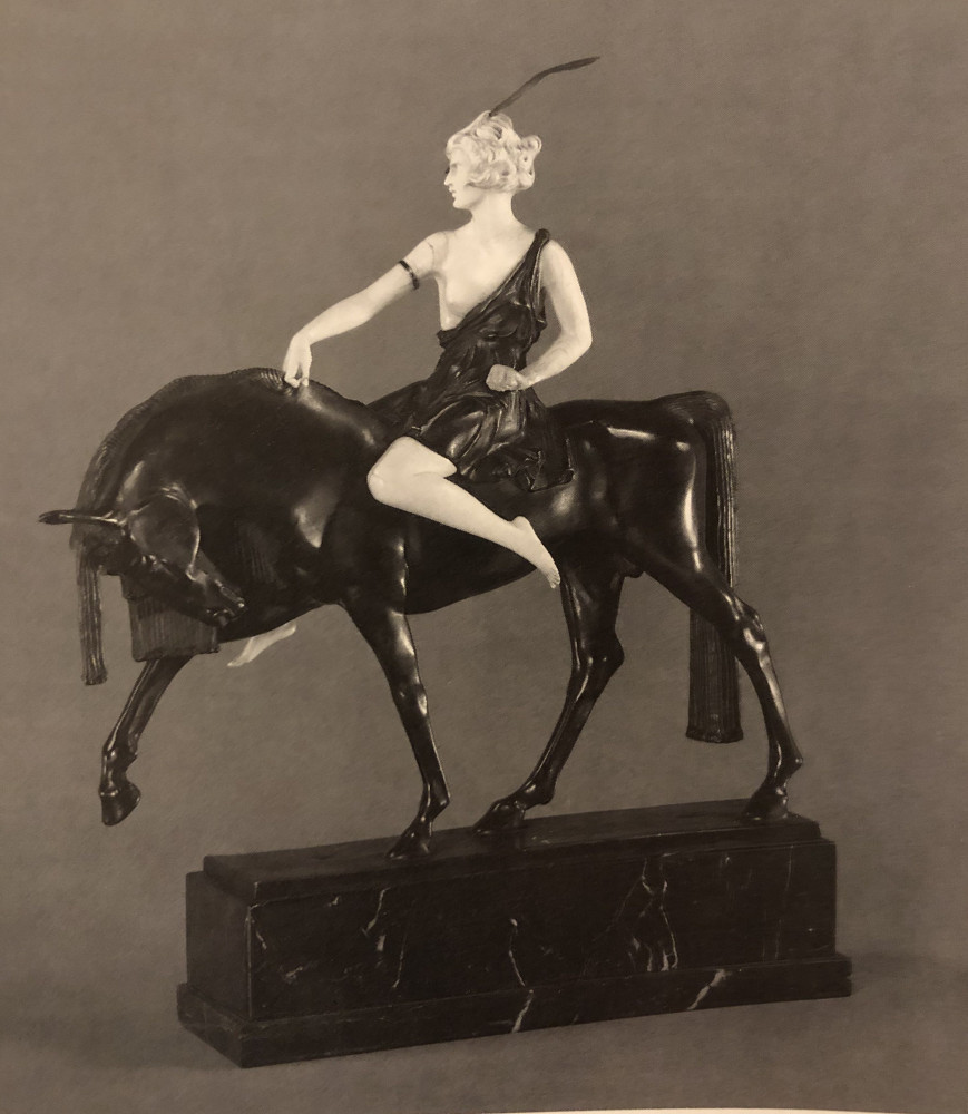 Fine Bronze and Ivory Figure of an Amazon by Bruno Zach