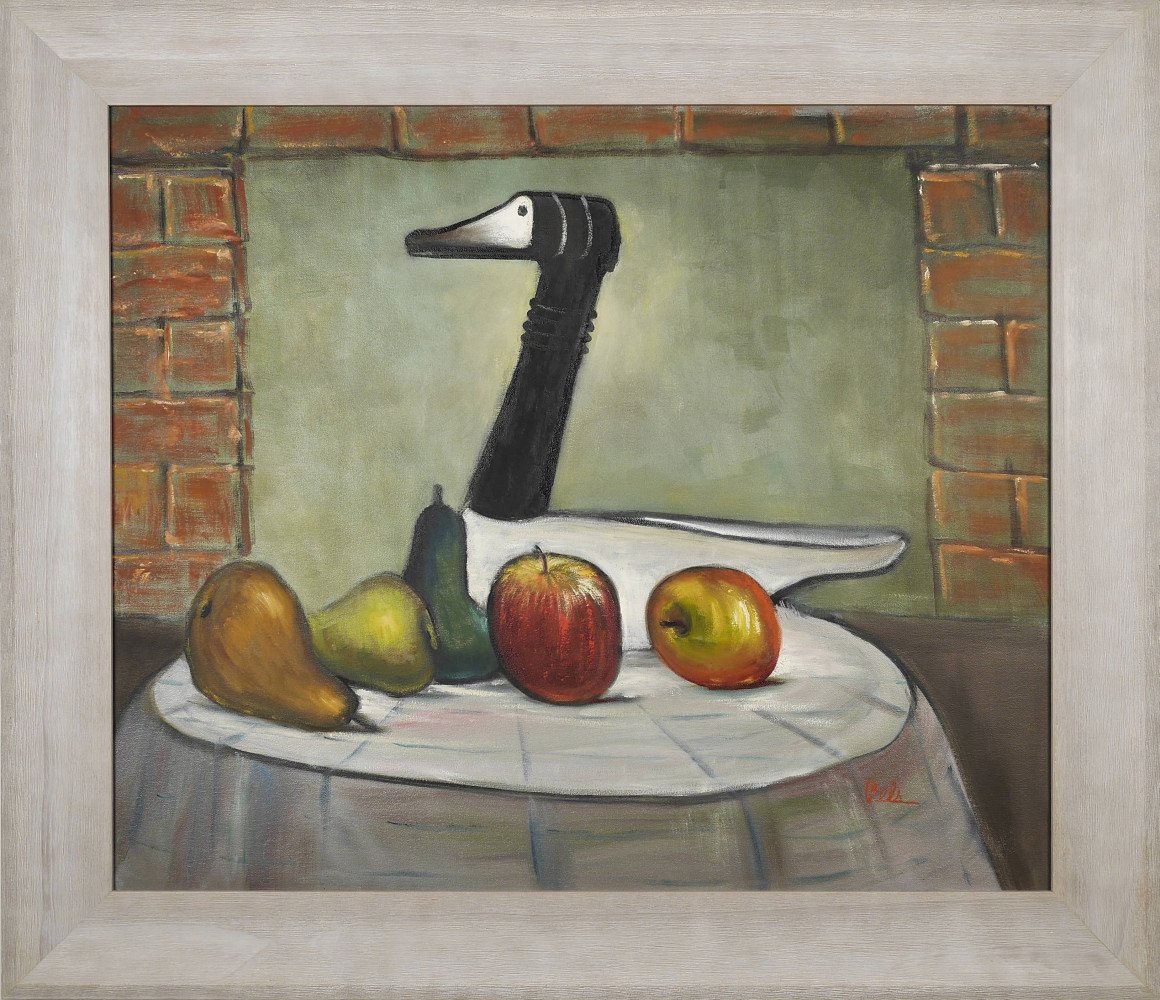 Duck Decoy with Fruit by Albert Pels