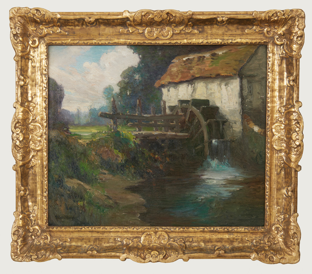 Watermill Scene by George Ames Aldrich