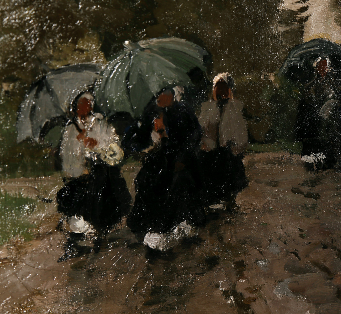 Rainy Walk Through an English Estate by Alfred Edward East