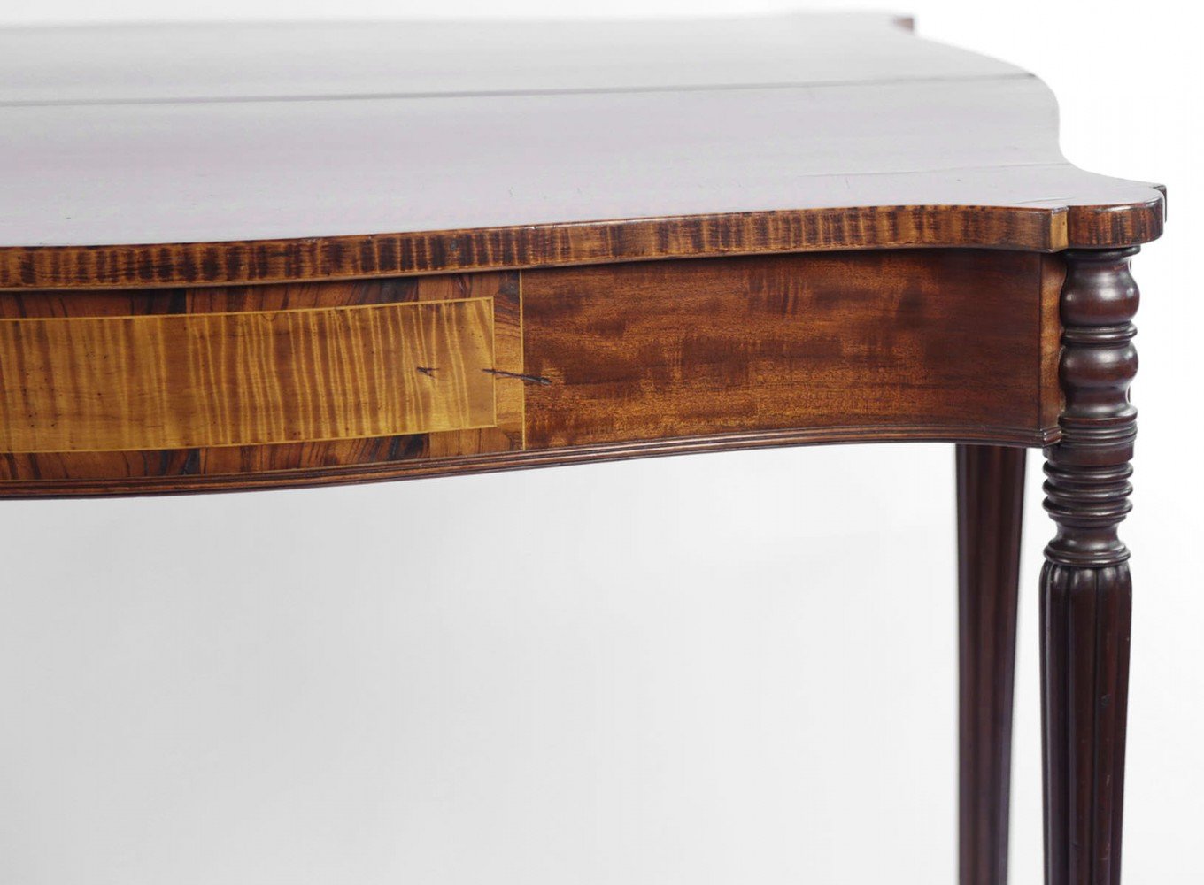 Finely Figured American Tiger Maple Turret Top Game Table