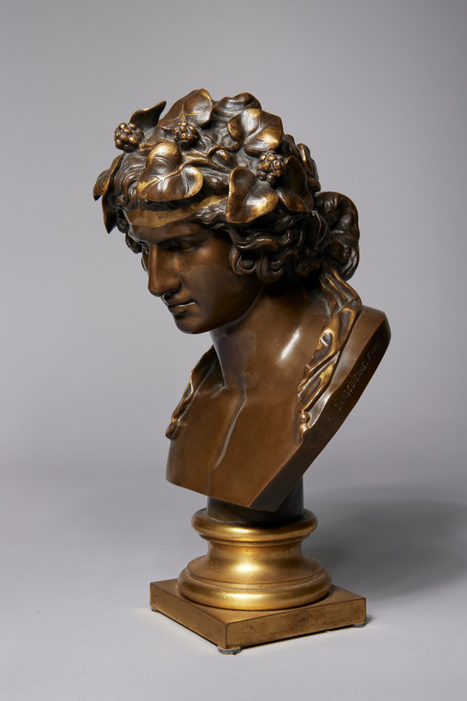 Bust of Antinous as Bacchus with Floral Wreath