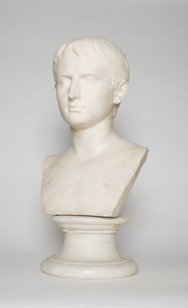 Grand Tour Bust of Young Octavian by After Antonio Canova