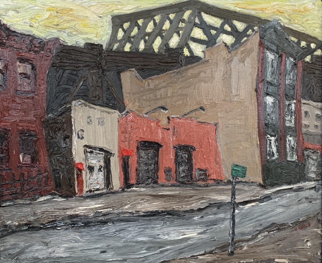 Impressionist Brooklyn Streetscape (2), $600 by Arnold Sharrad