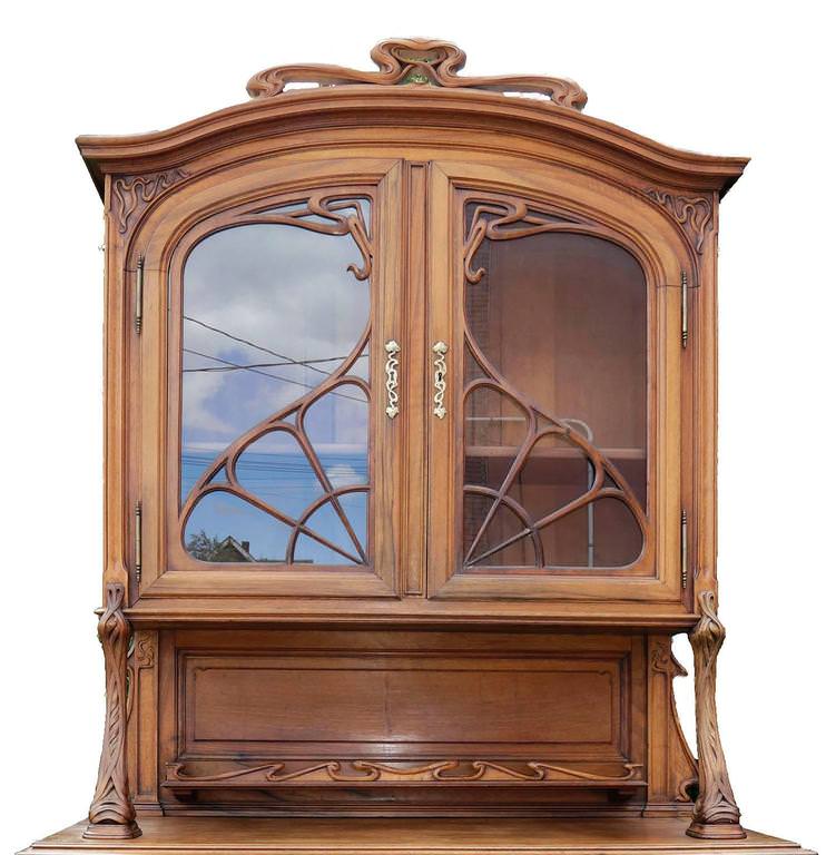 Art Nouveau Breakfront Cabinet by 19th Century French School