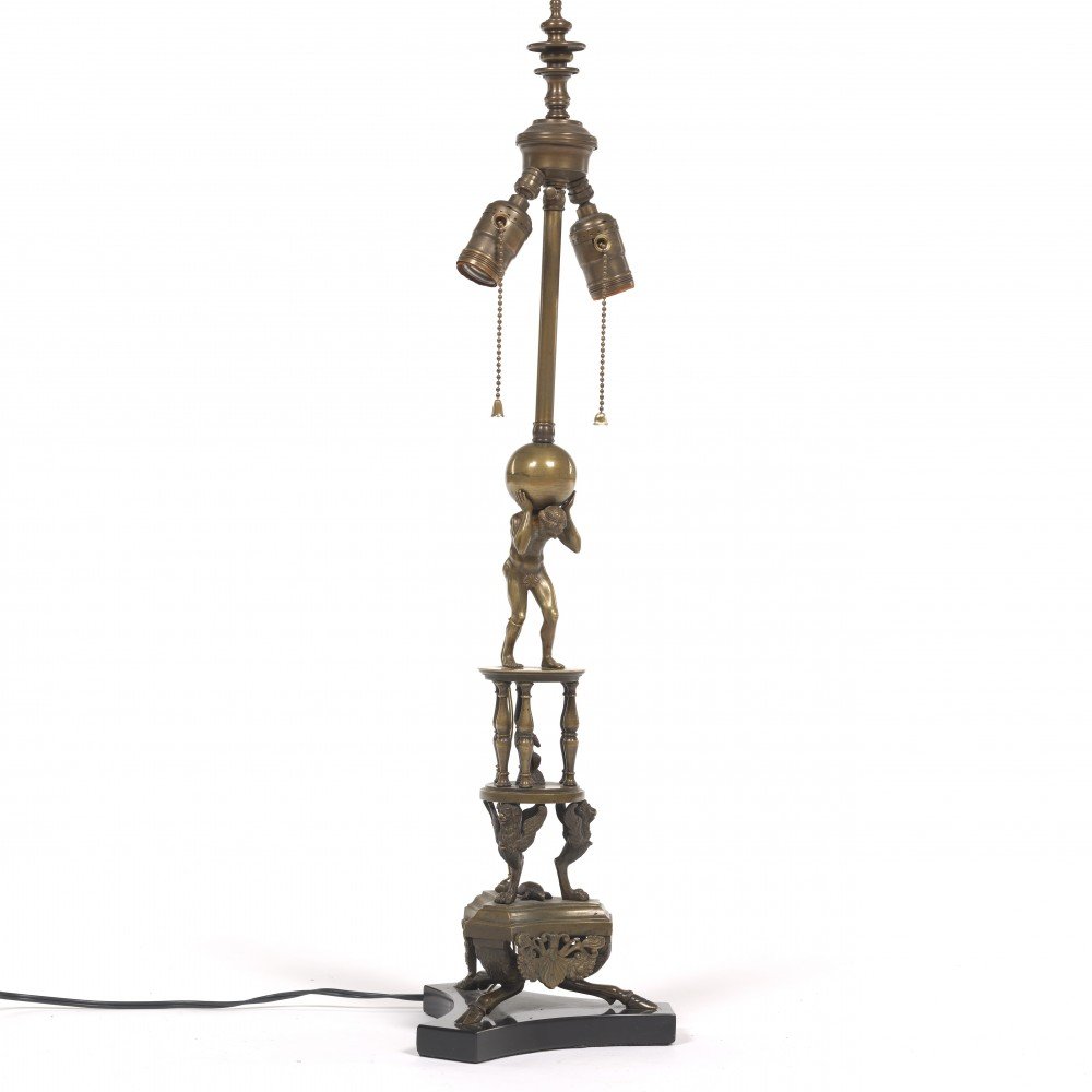 Bronze and Black Slate Lamp