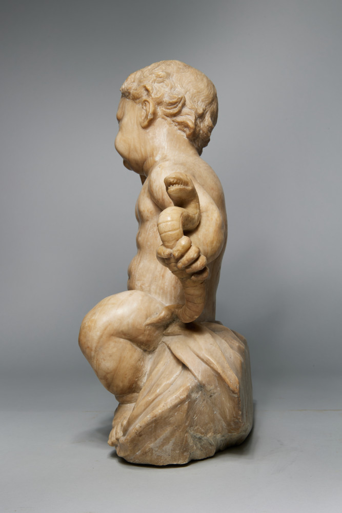 Infant Hercules Wrestling a Snake by 19th Century Italian School
