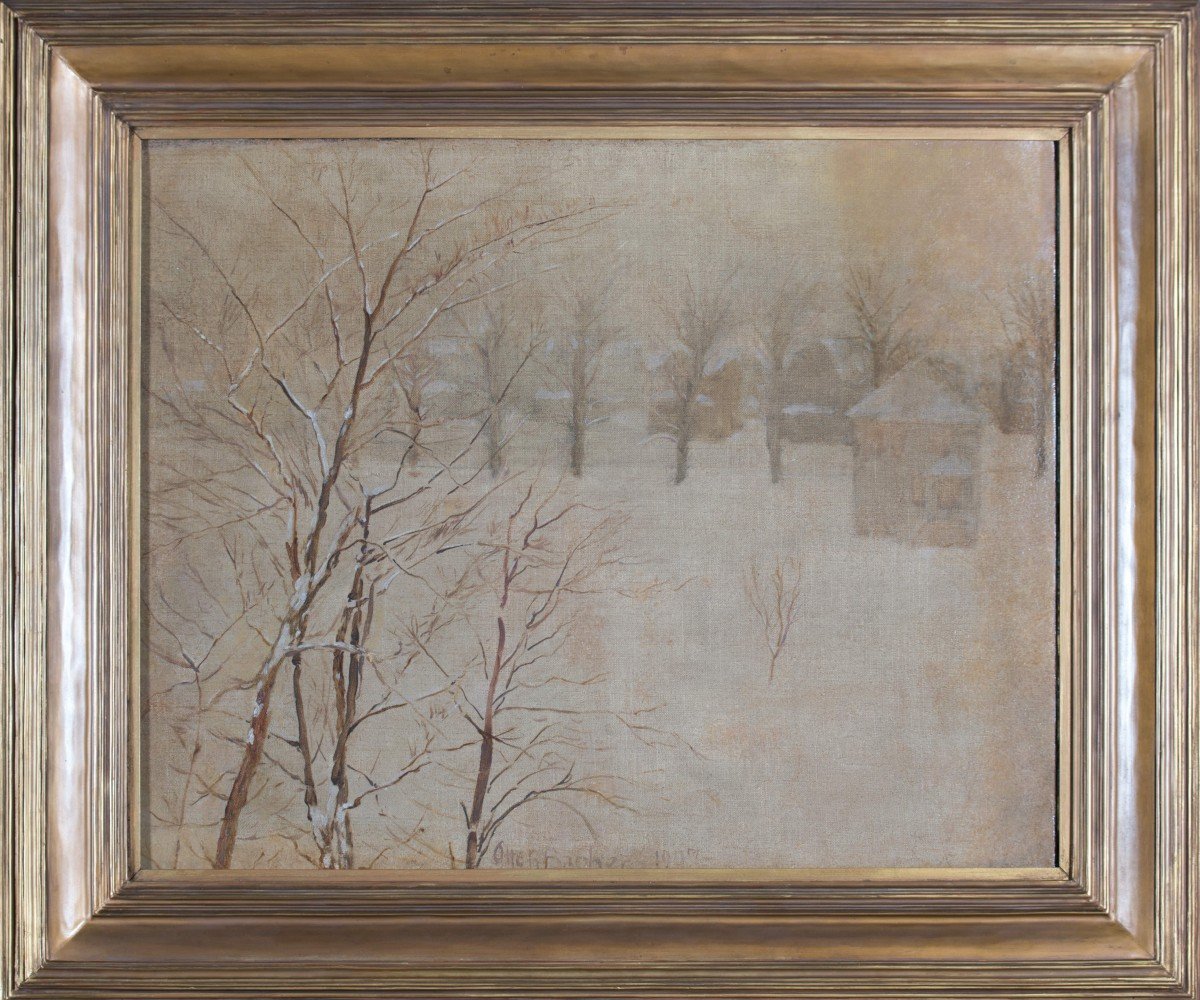 Otto Henry Bacher - Winter Landscape | Inventory | WOLFS Fine Paintings ...