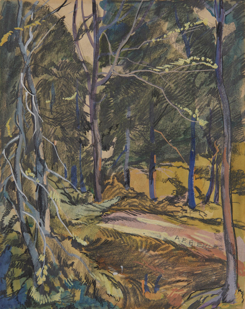 Forest Scene by August Frederick Biehle