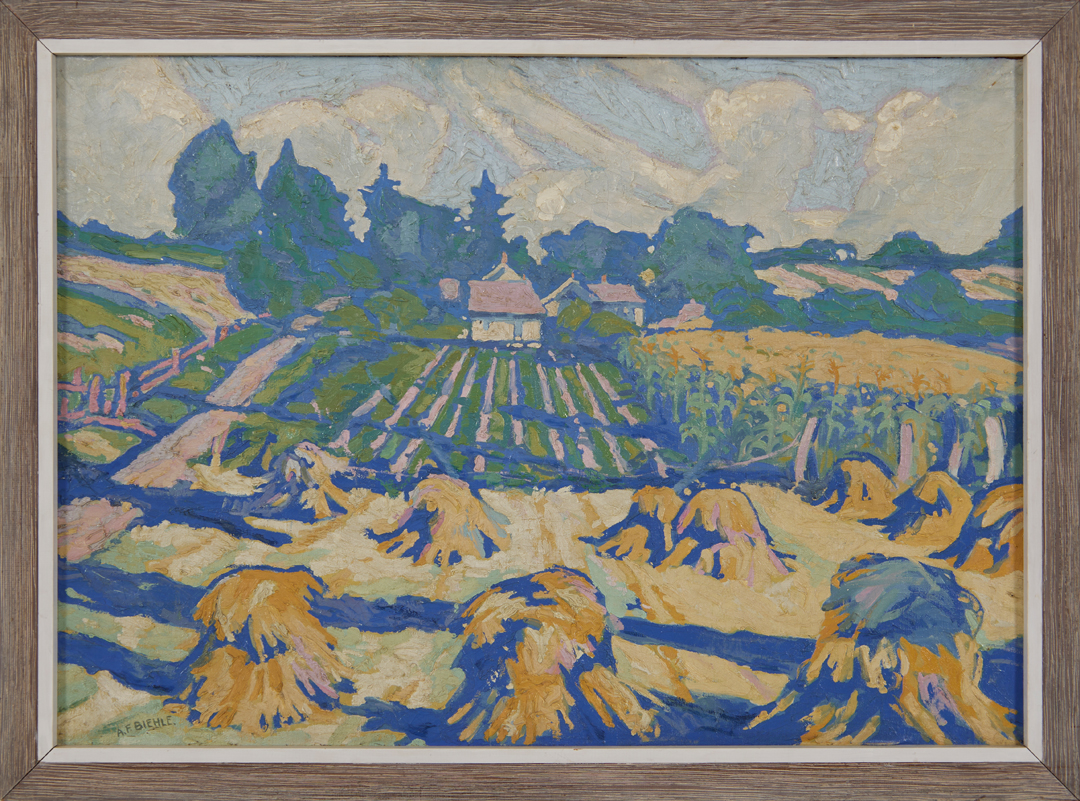 Haystacks at Berlin Heights by August Frederick Biehle