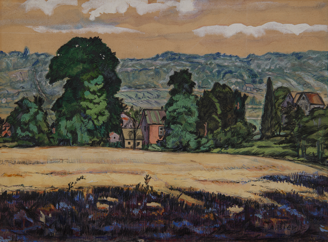 Houses in Zoar by August Frederick Biehle