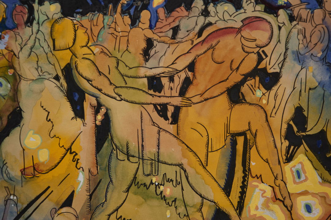 Sketch for Kokoon Klub Souvenir Book by August Frederick Biehle