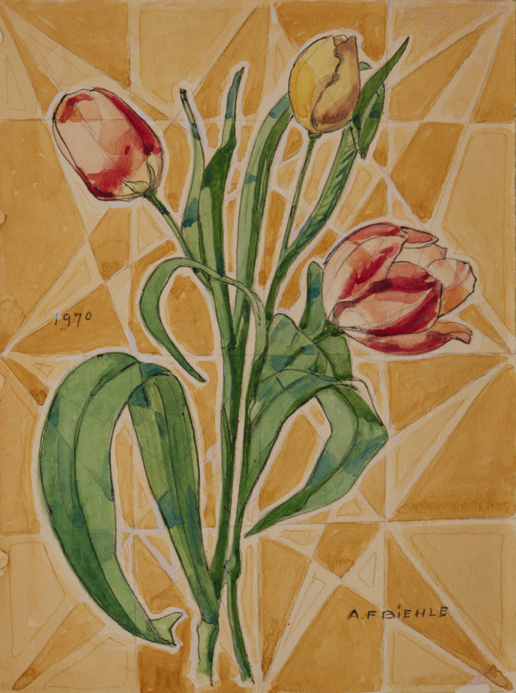Tulip Still Life by August Frederick Biehle