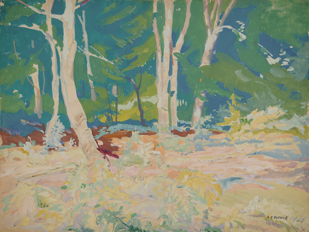 Woods Interior, Berlin Heights by August Frederick Biehle
