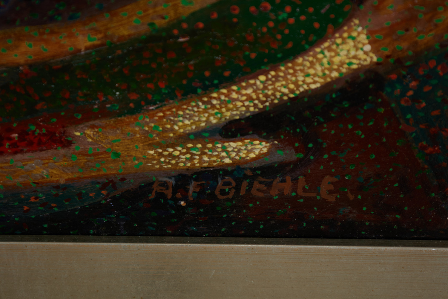 Still Life with Zinnias by August Frederick Biehle