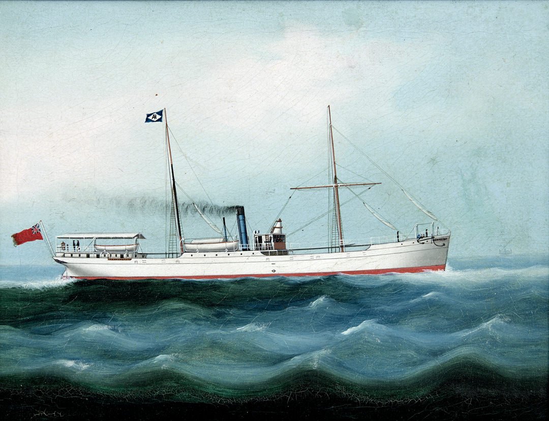 Ship at Sea by 19th Century British School