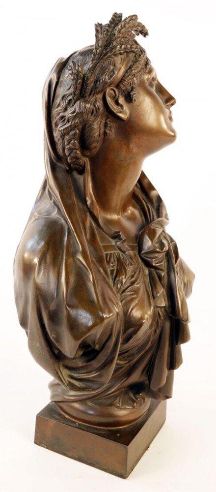 Bronze Bust of Ceres, Goddess of Agriculture, Fertility and Summer by 19th Century French School
