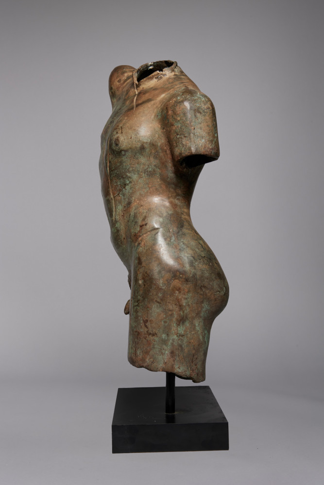 Patinated Bronze Torso after the Antique