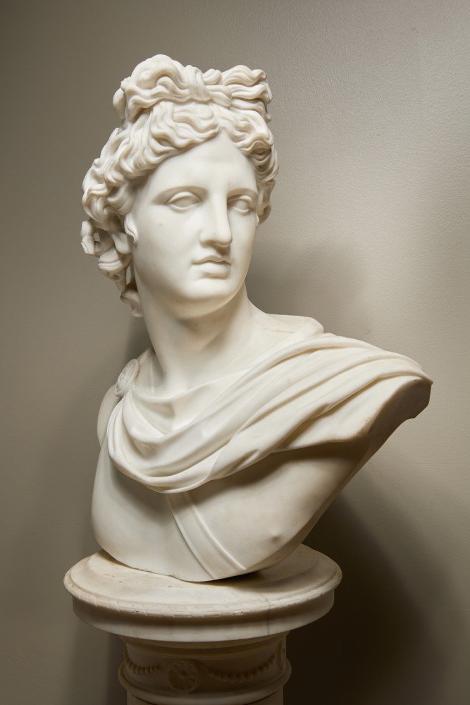 Bust of The Apollo Belvedere, 19th Century Italian