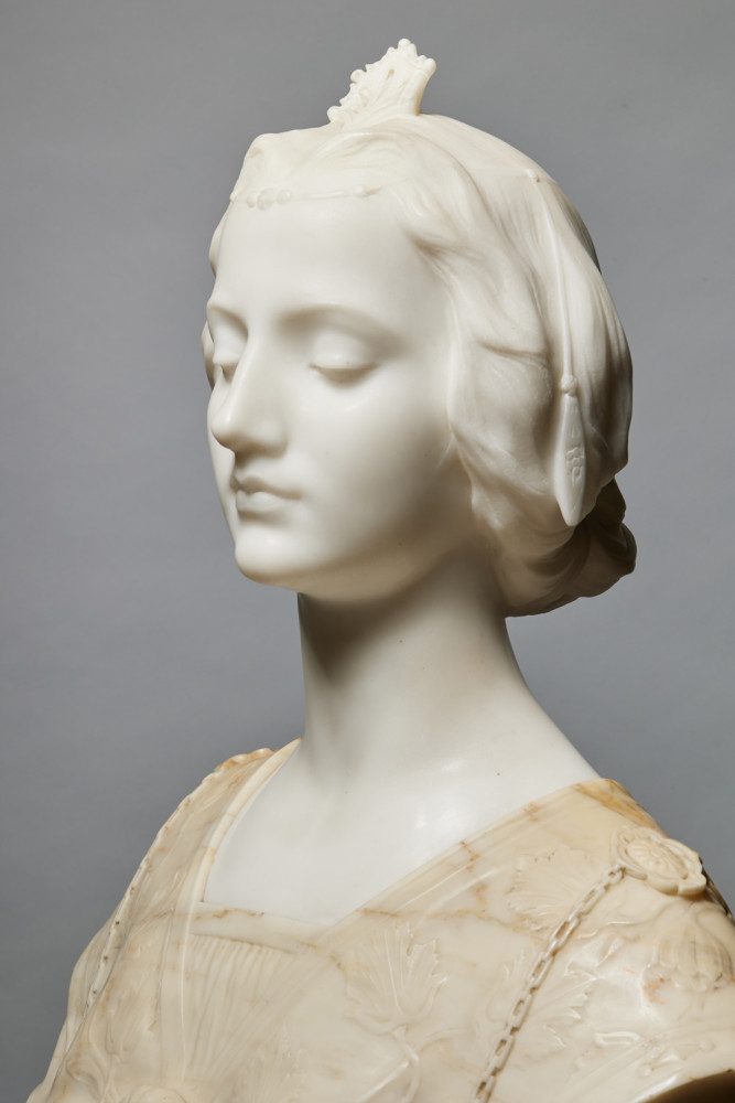 Bust of a Medieval Beauty by 19th/20th Century Italian