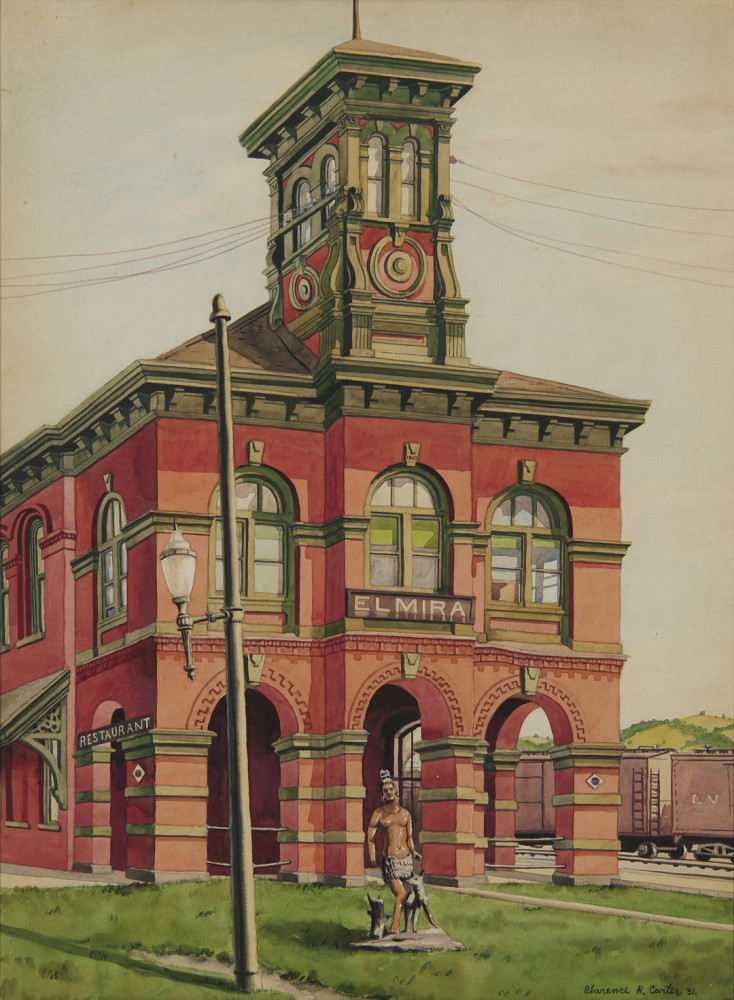 Erie Station, Elmira by Clarence Holbrook Carter