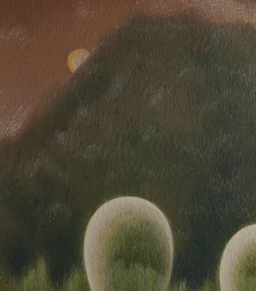 Abstract Landscape Watercolor on Pastel Painting: 