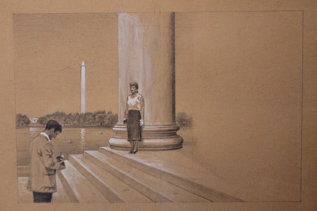 Sketch for Washington Cover by Clarence Holbrook Carter