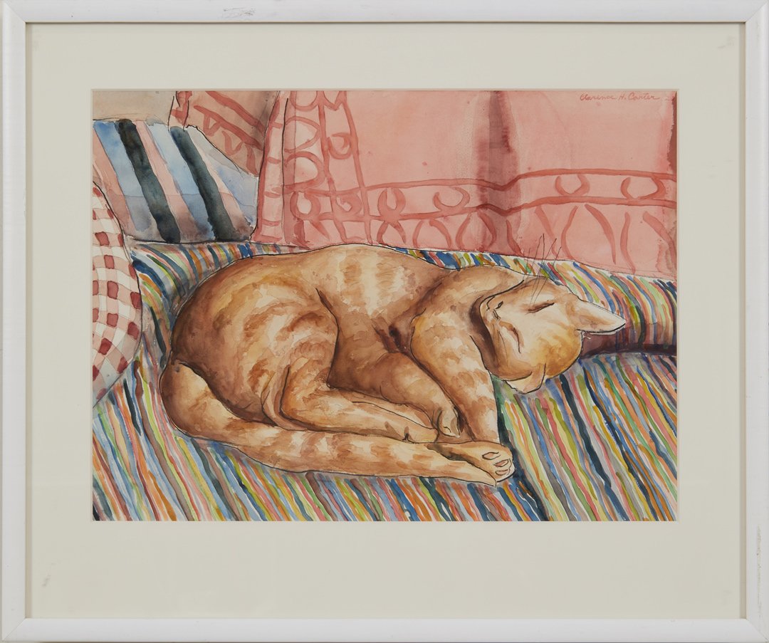 Sleeping Cat by Clarence Holbrook Carter