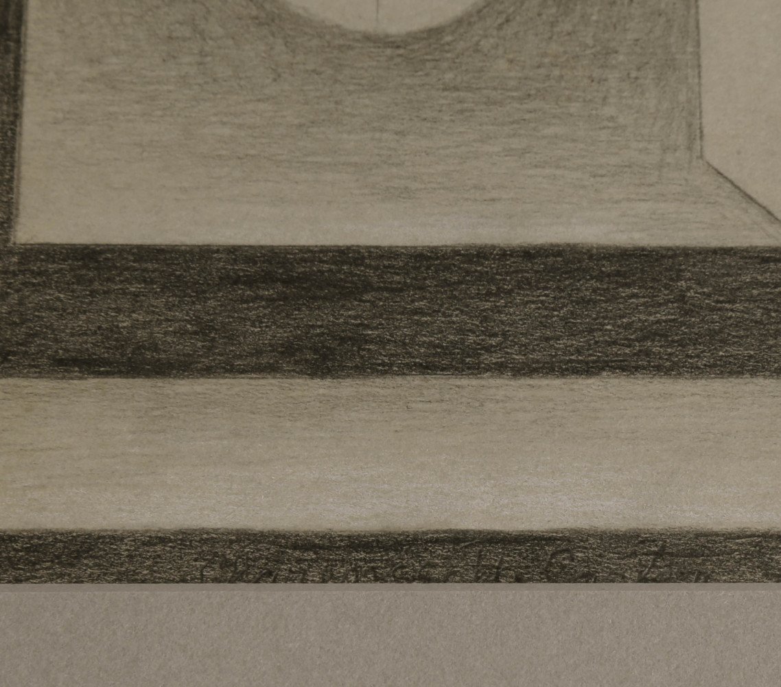 Abstract Graphite and White Heightening Drawing: 
