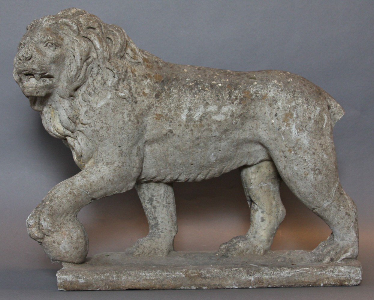 A Cast Stone Figure in the Style of a Medici Lion by 20th Century School