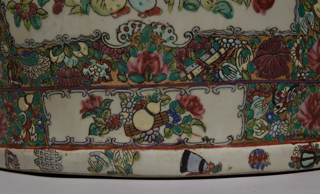 Monumental Chinese Famille Rose Medallion Vase