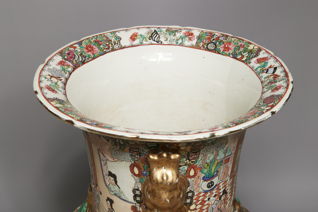 Monumental Chinese Famille Rose Medallion Vase