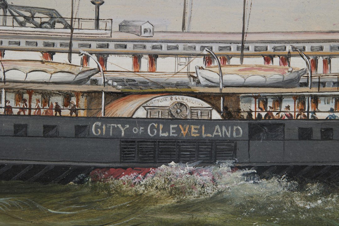 'City of Cleveland' Steamship by 19th Century American School