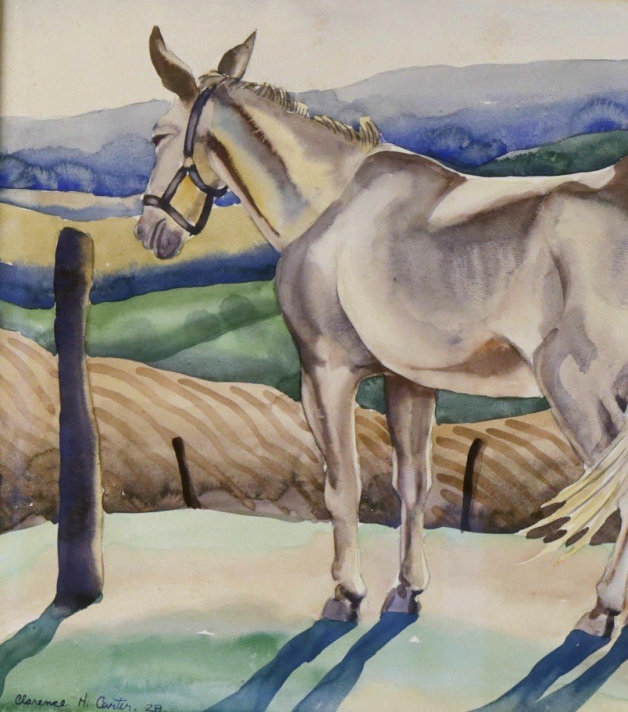 Mule in a Landscape by Clarence Holbrook Carter