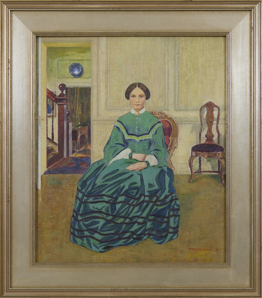 Lady in a Green Gown by Ora Coltman