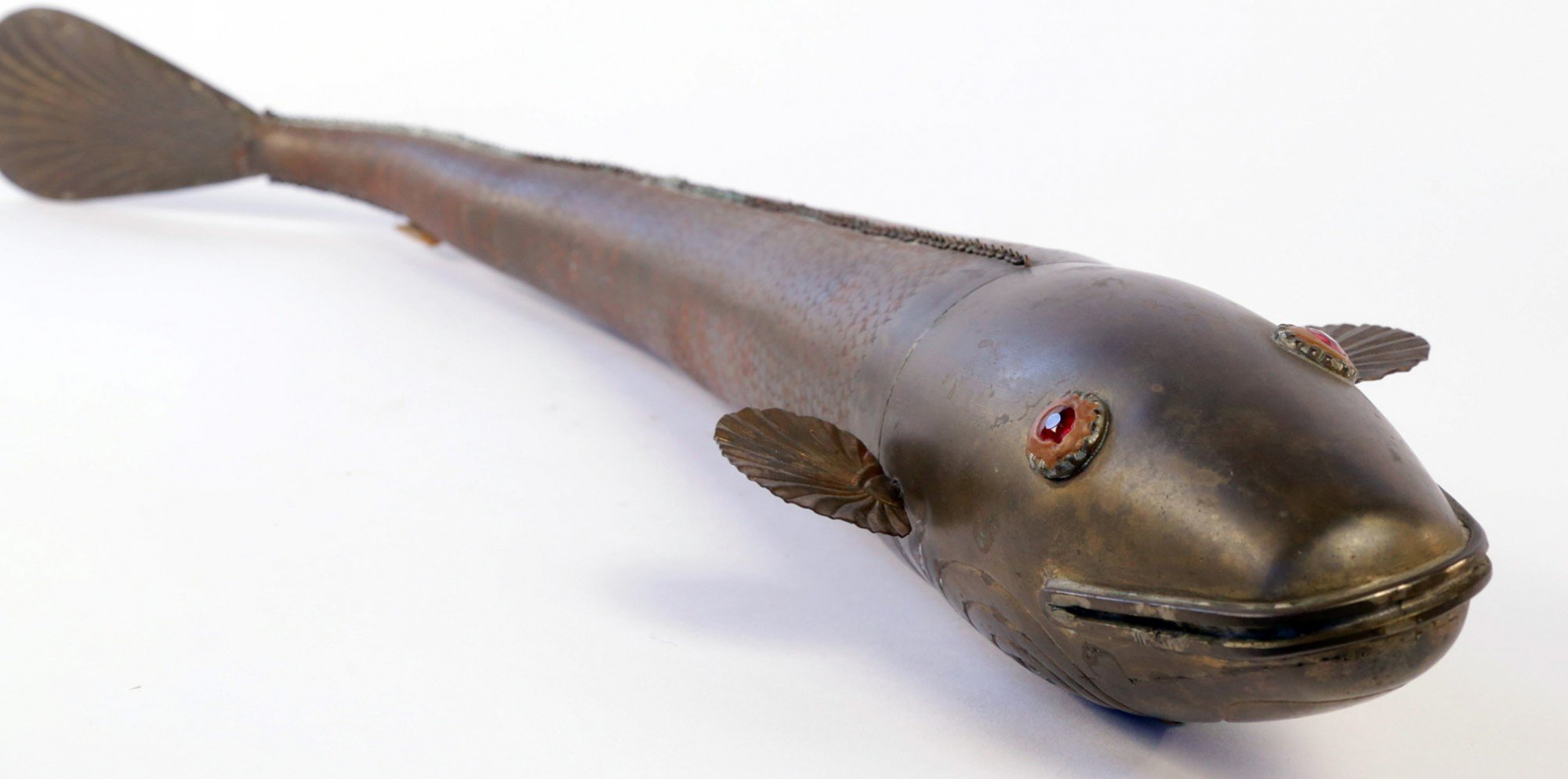 Persian Brass Articulated Fish by 20th Century School