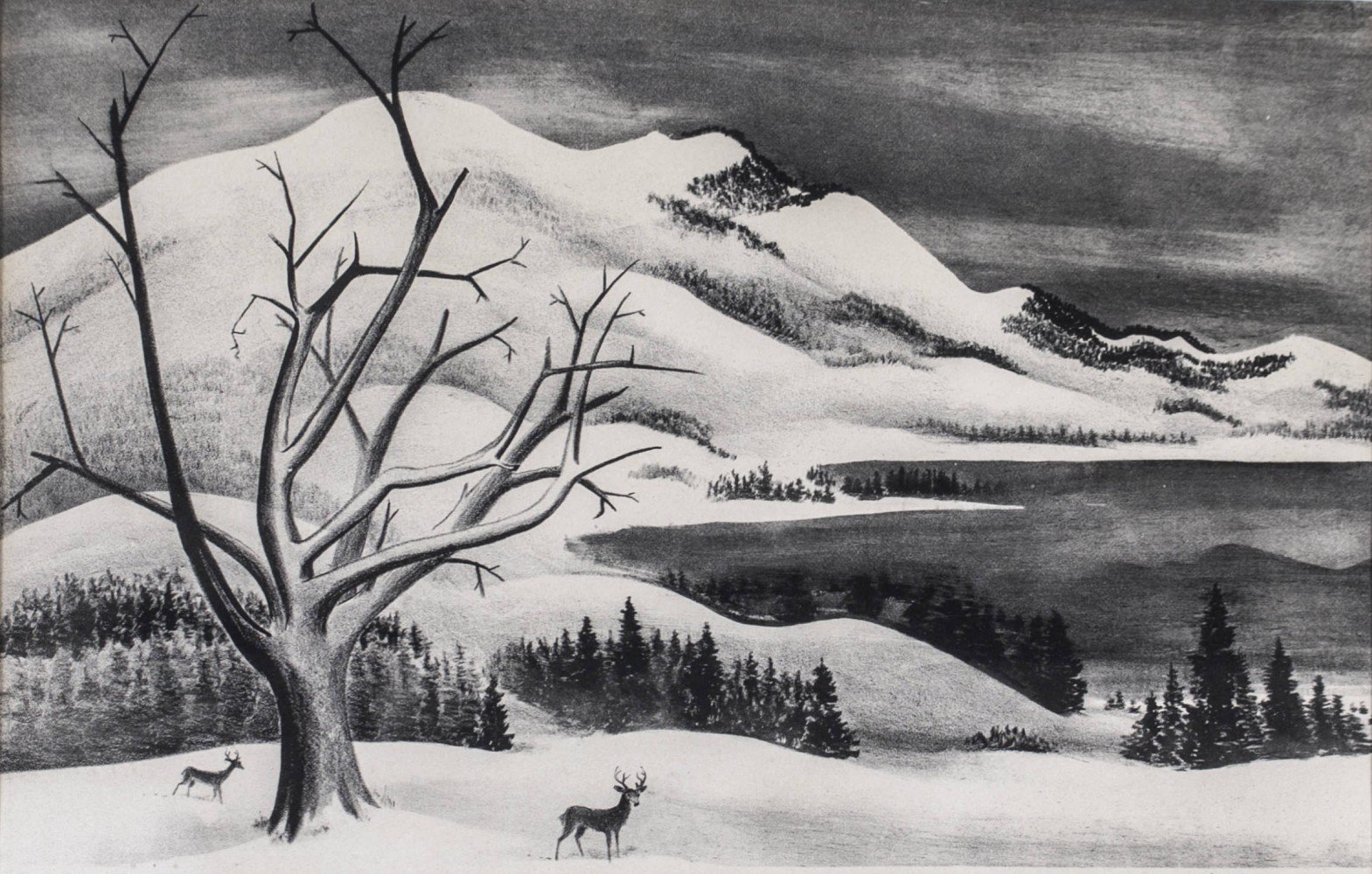 Adolf Dehn (American, 1895-1968) Winter Solitude