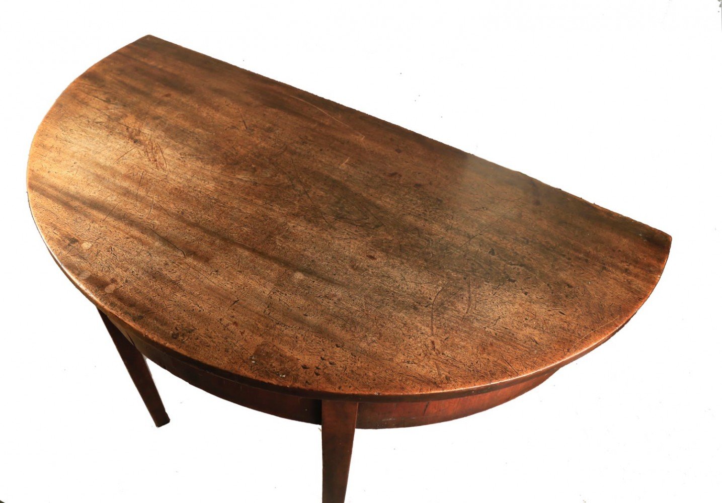 Early 18thc. An English Mahogany Demilune Table